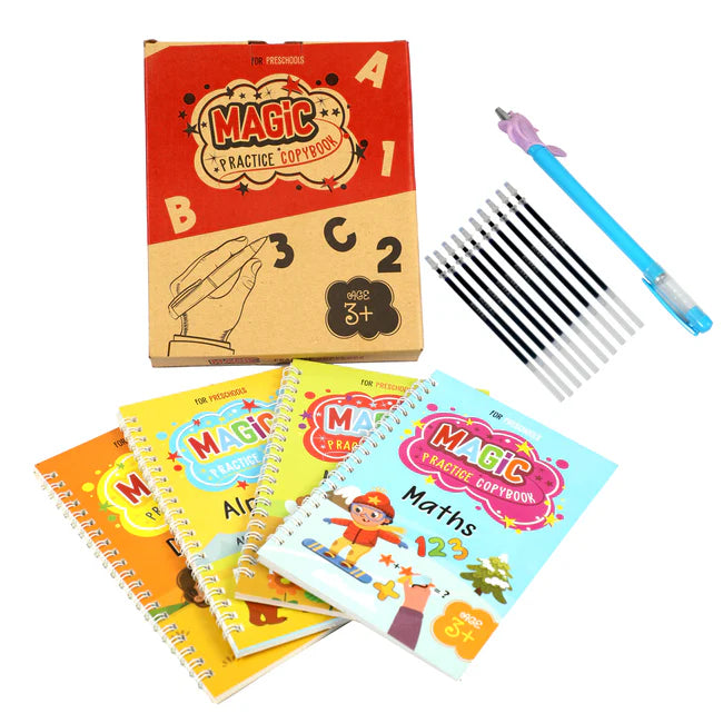 4 PCS Magic Practice Copybook For Kids,