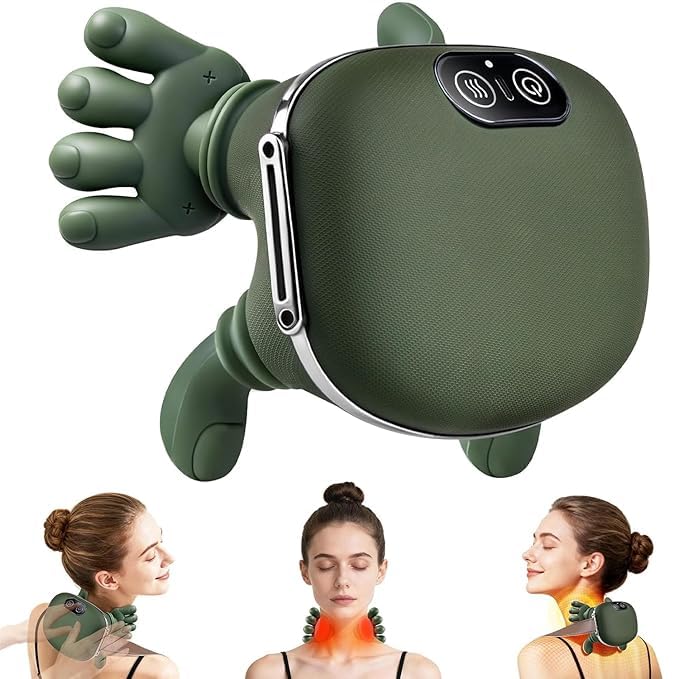 Handheld Electric Neck & Shoulder Massager with Heat