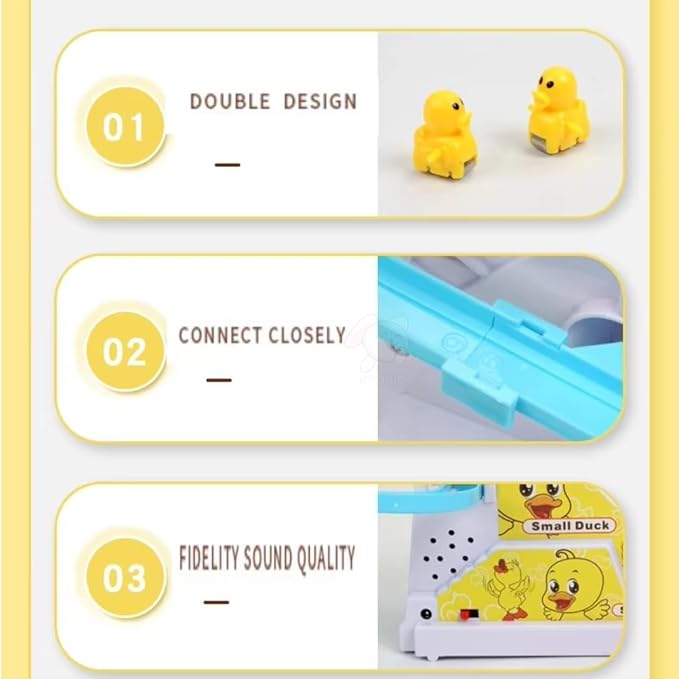 Slide Toy Race Duck Track Set – Automatic Stair-Climbing Ducklings with Lights & Music