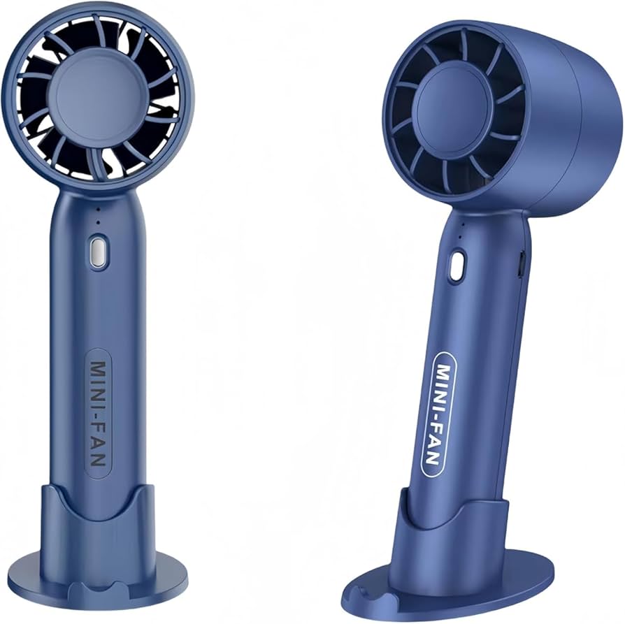 T-10 Handheld Mini Fan | USB Rechargeable Portable Fan with Base