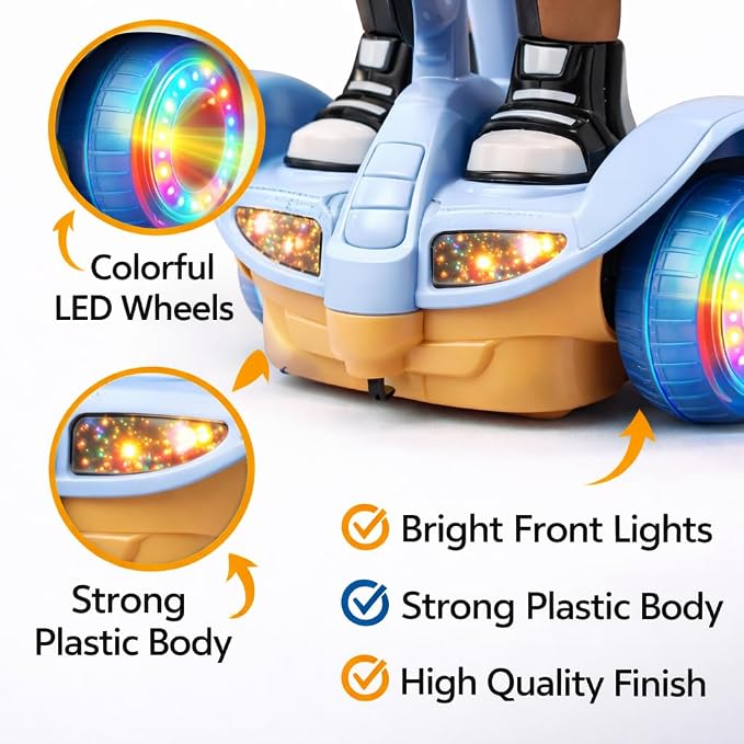 Battery Operated Balance Car Toy for Kids with Light & Music