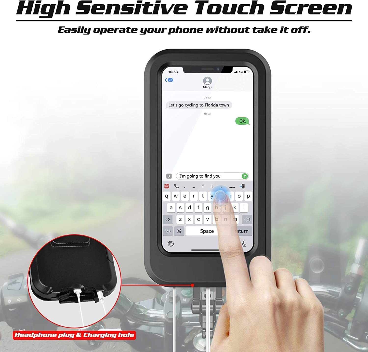 Waterproof Mobile Bike Holder – 360° Adjustable Handlebar Phone Mount
