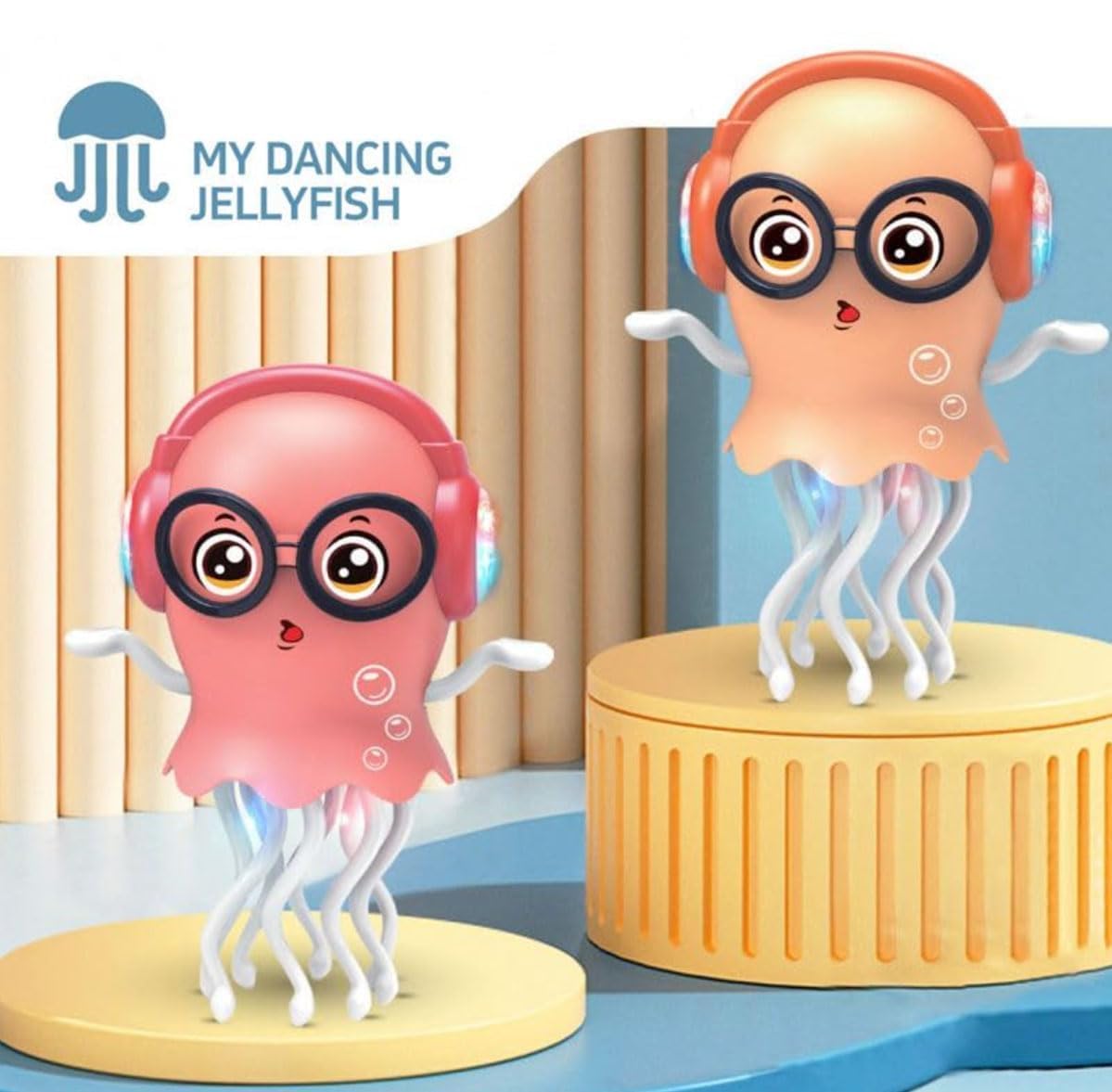 Dancing Jellyfish Toy with Lights, Music & 360° Rotating Tentacles (Multicolor)