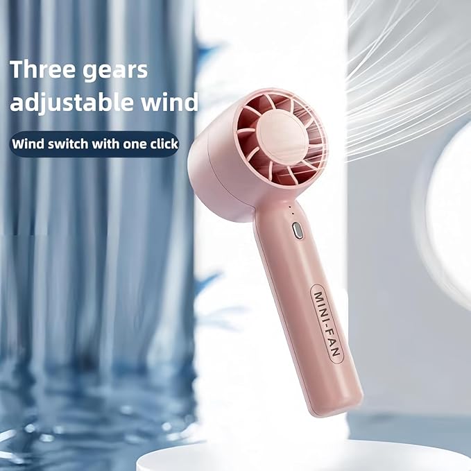 T-10 Handheld Mini Fan | USB Rechargeable Portable Fan with Base