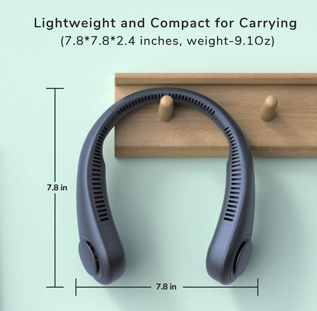 Portable Neck Fan | Bladeless Rechargeable Personal Cooling Fan