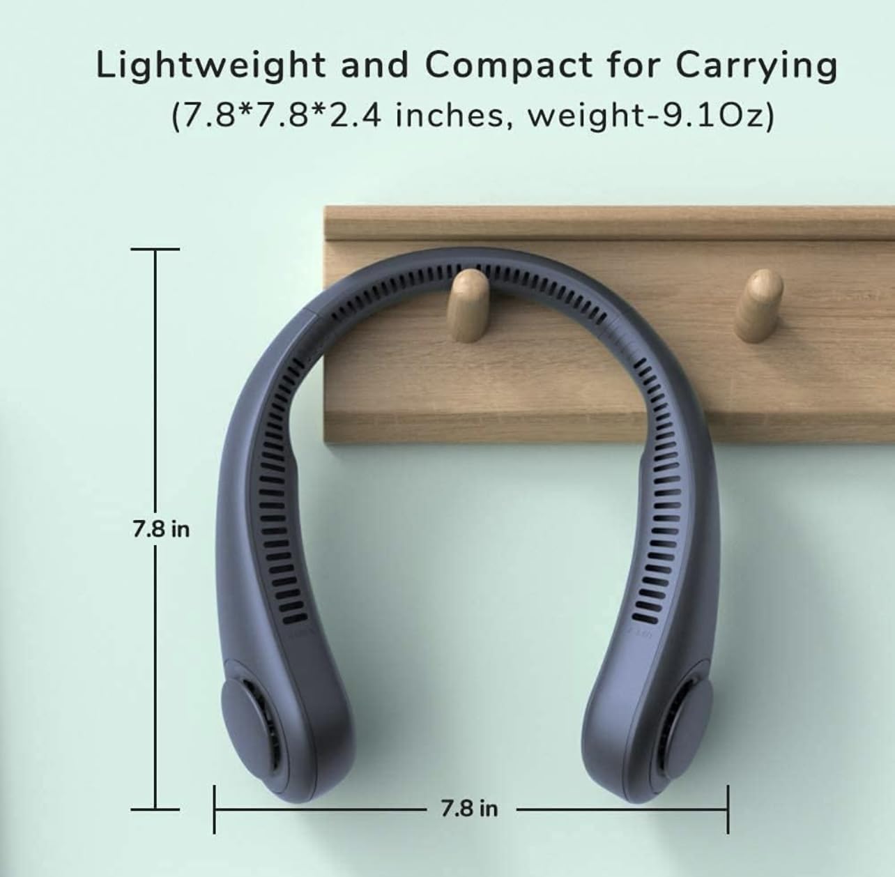Portable Neck Fan | Bladeless Rechargeable Personal Cooling Fan