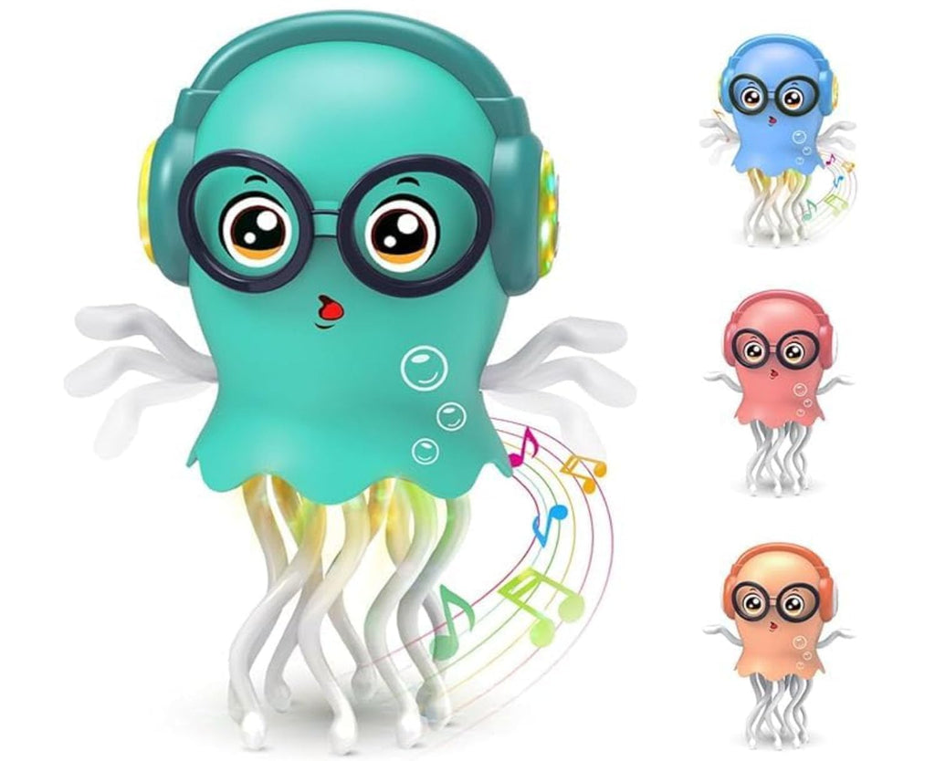 Dancing Jellyfish Toy with Lights, Music & 360° Rotating Tentacles (Multicolor)