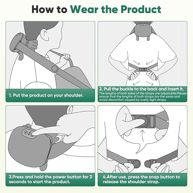 Handheld Electric Neck & Shoulder Massager with Heat