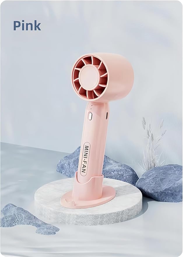 T-10 Handheld Mini Fan | USB Rechargeable Portable Fan with Base