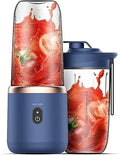 Portable Blender Mixer Grinder – Rechargeable Mini Juicer with 2 × 400ml Jars