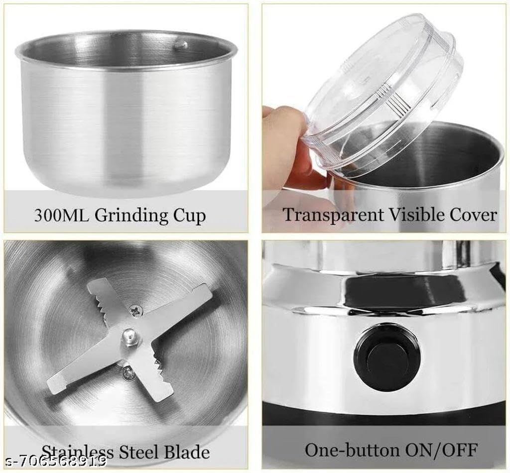 Nima Stainless Steel Electric Grinder NM-8300 | 150W Mini Coffee & Spice Grinder