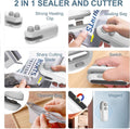 Portable Mini Bag Sealing Machine with Cutter & Magnet – USB Rechargeable