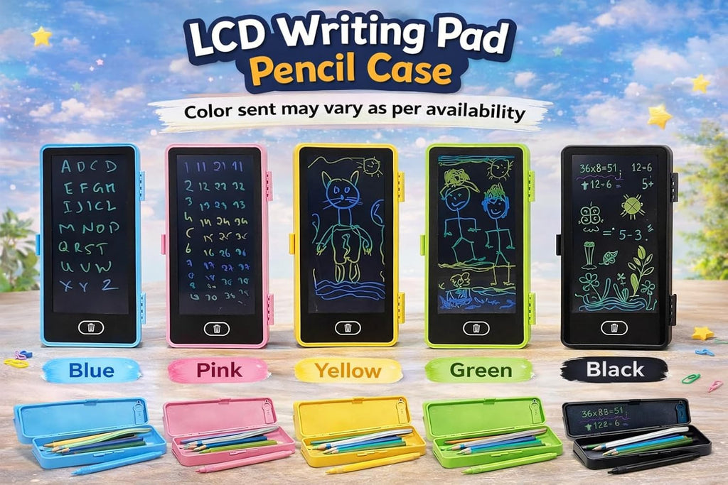 2-in-1 LCD Writing Pad Pencil Box for Kids | Smart Pencil Case with Drawing Tablet