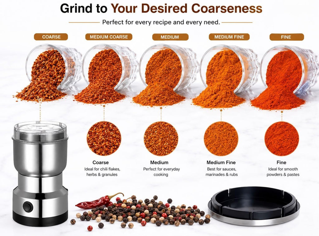 Nima Stainless Steel Electric Grinder NM-8300 | 150W Mini Coffee & Spice Grinder
