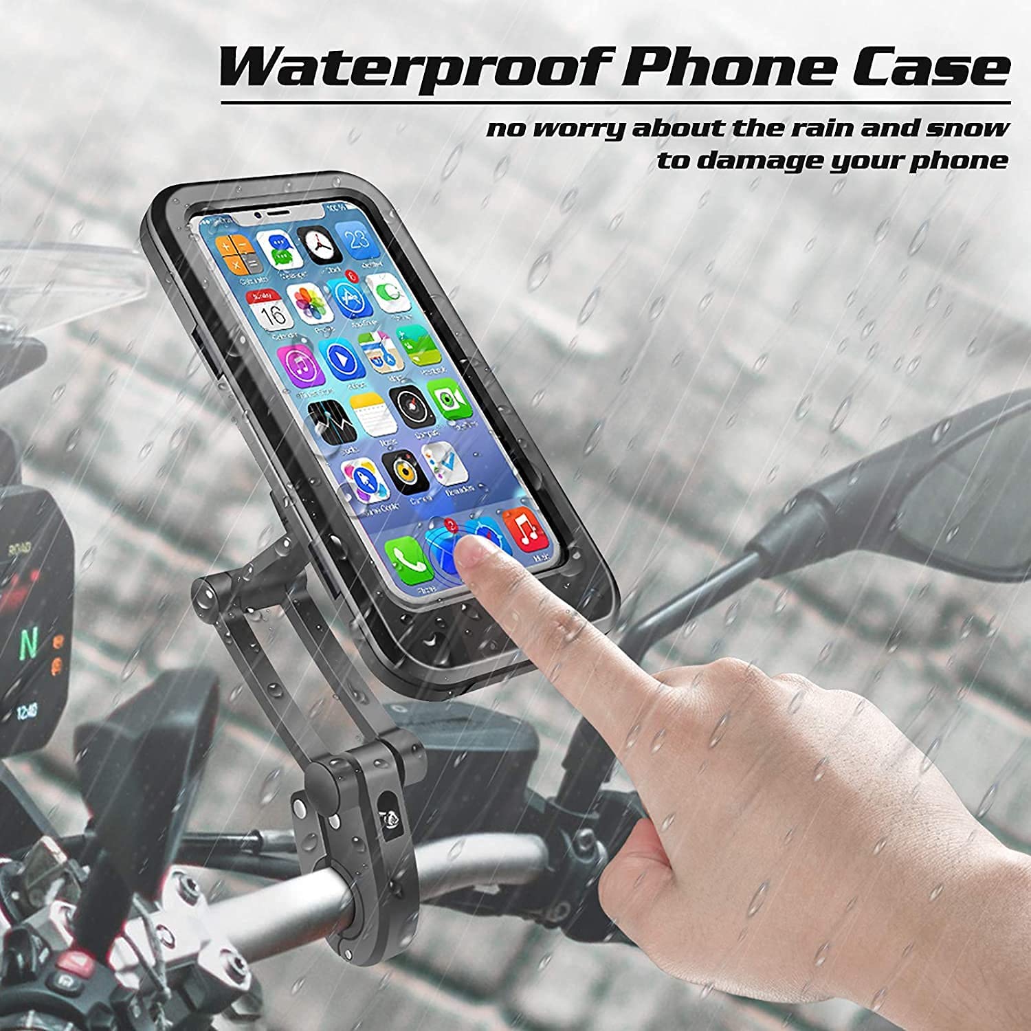 Waterproof Mobile Bike Holder – 360° Adjustable Handlebar Phone Mount