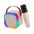 K12 Kids Bluetooth Karaoke Mic & Speaker with LED Lights | Portable Wireless Singing Machine