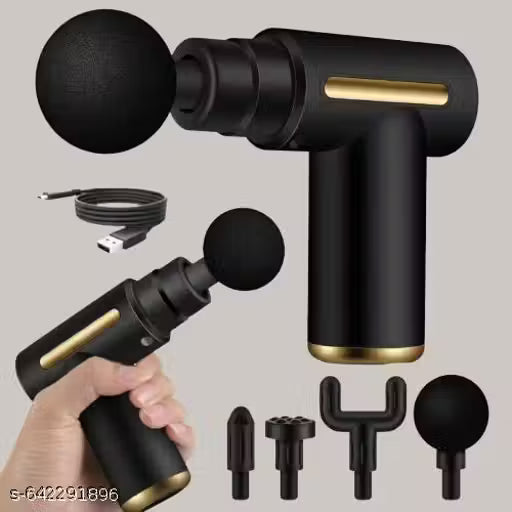 Massage Gun with 4 Attachment Heads – Handheld Percussion Massager