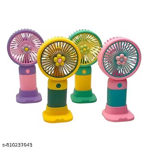 Portable Rechargeable Handy Fan with Stand | Mini Li-Ion Battery Fan