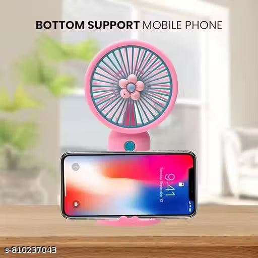 Portable Rechargeable Handy Fan with Stand | Mini Li-Ion Battery Fan