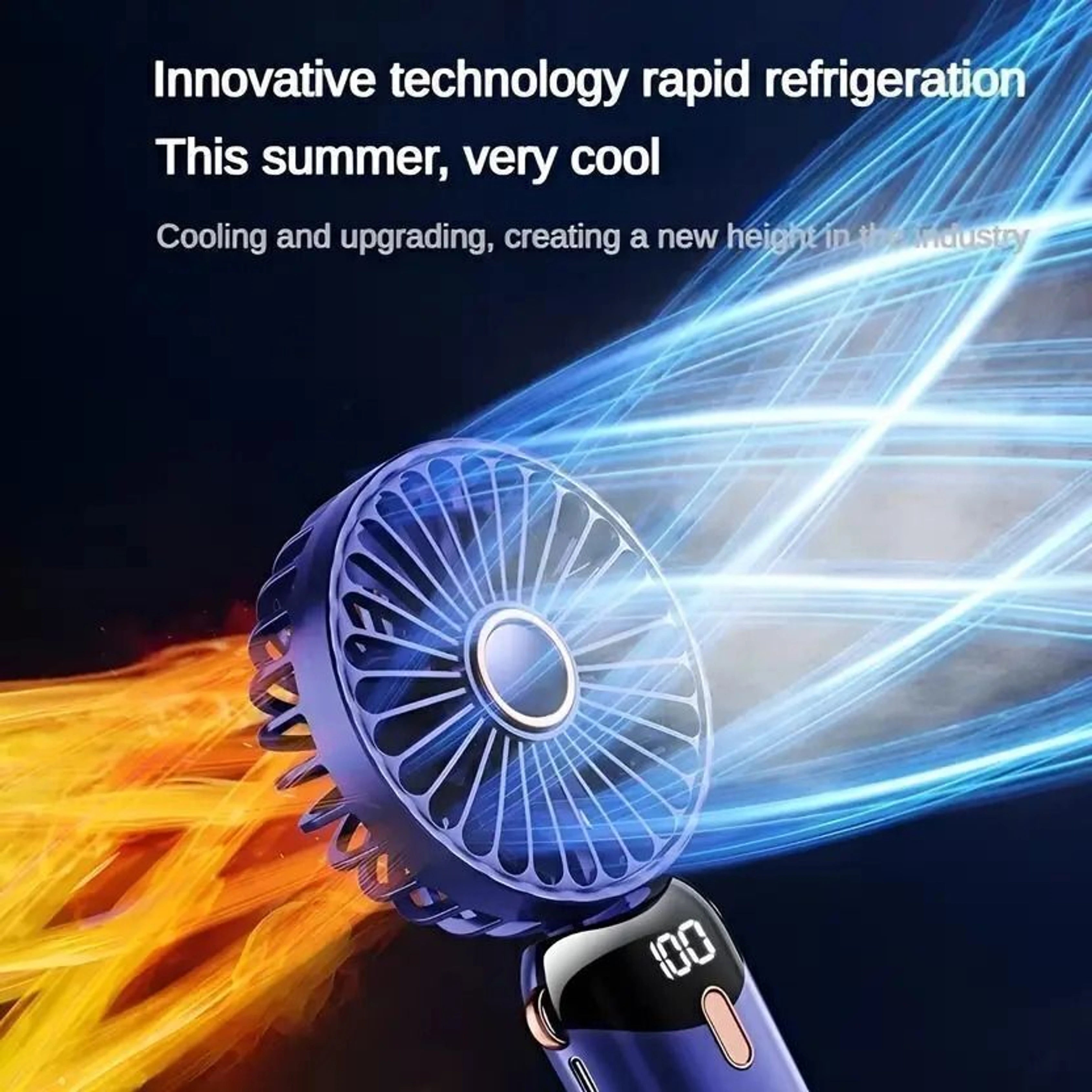 Mini Portable Fan – Rechargeable Handheld Fan with Display