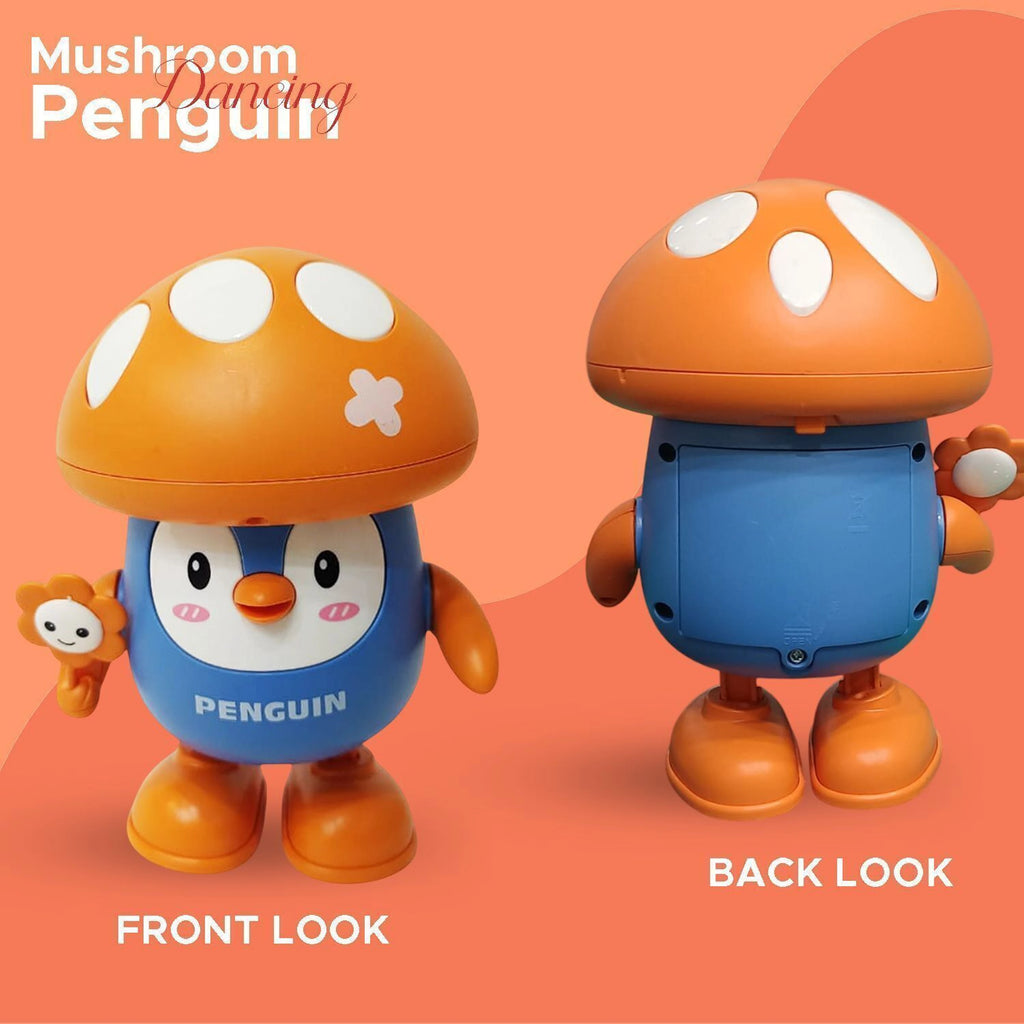 Musical Mushroom Penguin Dancing Toy with Recording | Light & Movement Kids Toy