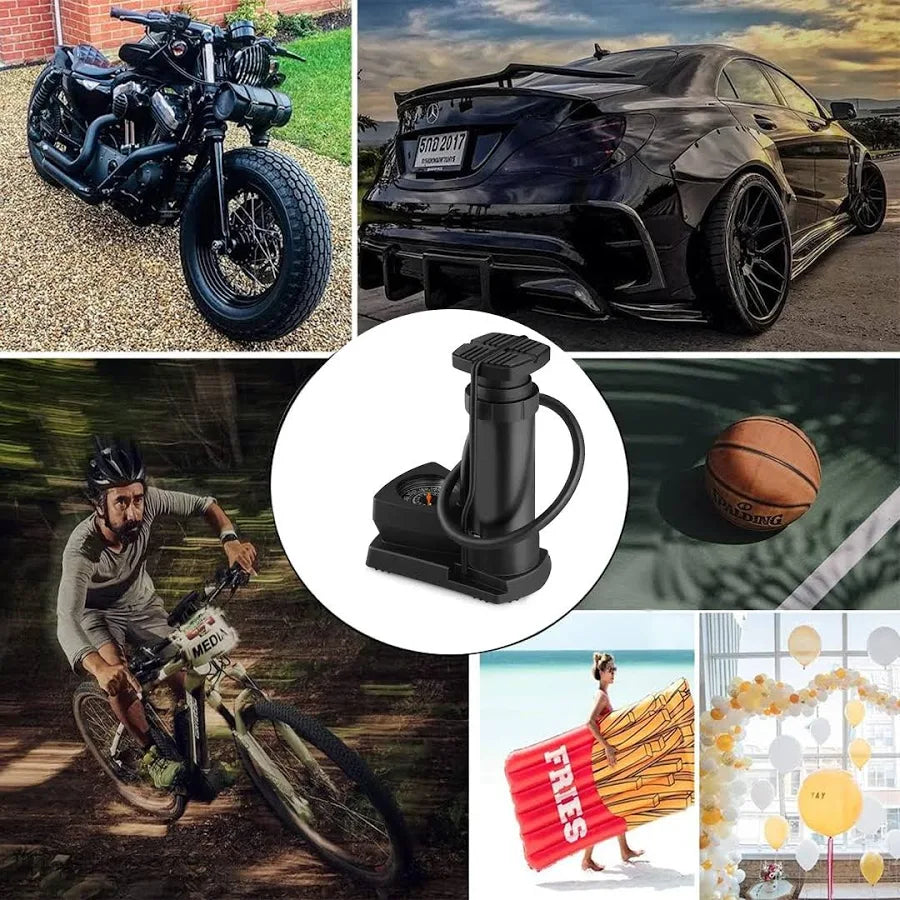 Mini Foot Pump | Portable Air Pump for Tyres & Inflatable Items